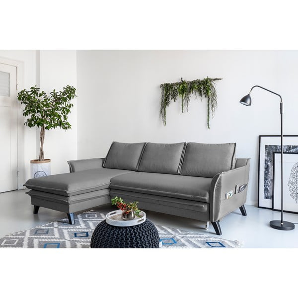 Šedá rozkládací rohová pohovka Miuform Charming Charlie, levý roh-image-3