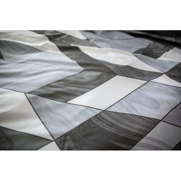 Šedé povlečení z bavlněného saténu Cotton House Kevin, 140 x 200 cm-image-2