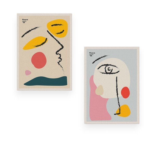 Obrazy v sadě 2 ks 50x70 cm Faces – Wallity