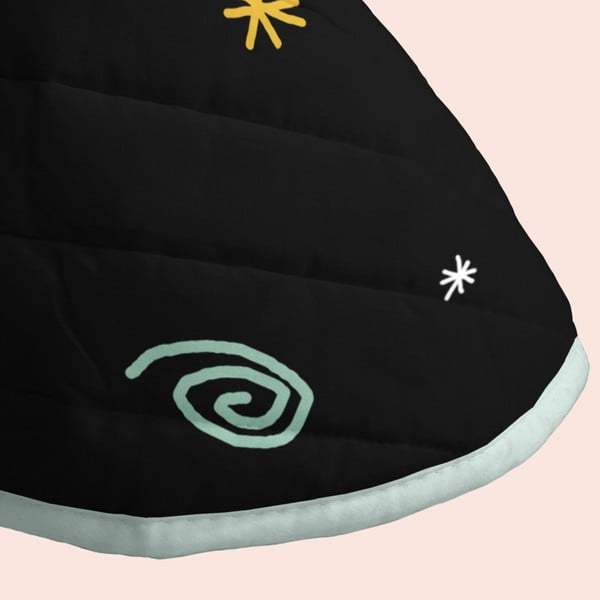 Černý prošívaný přehoz 270x260 cm Cosmic cats – Aware-image-4