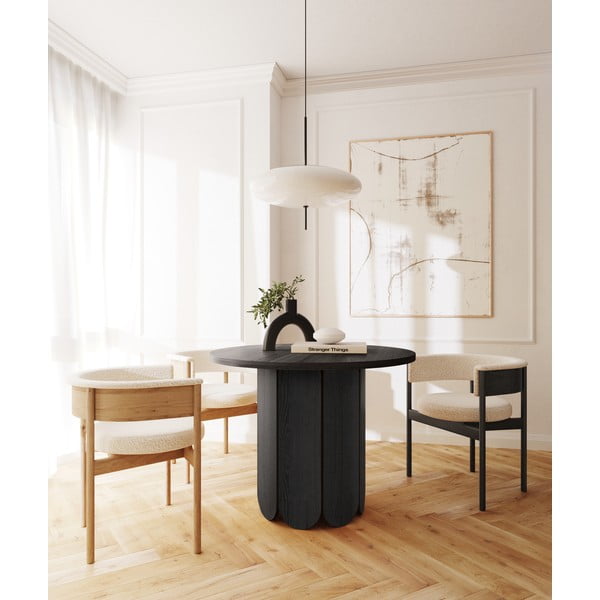 Kulatý jídelní stůl v dekoru dubu ø 98 cm Soft – Woodman-image-2