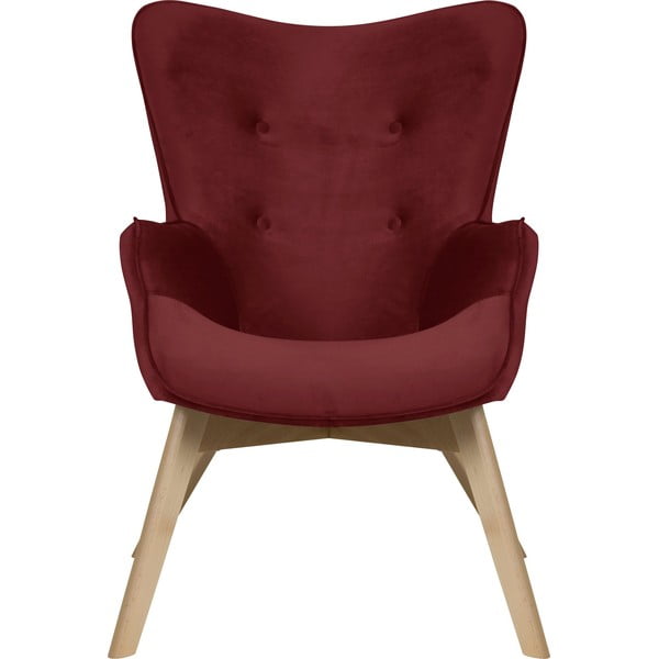 Červené sametové křeslo Niko – Ropez-image-2