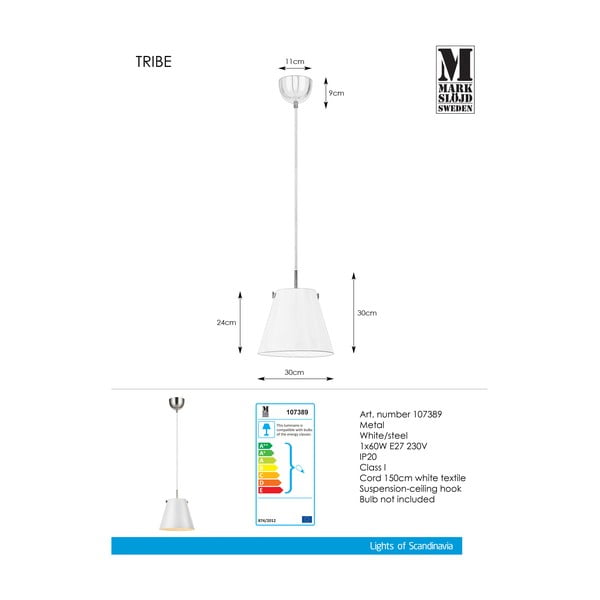 Bílé stropní svítidlo Markslöjd Tribe, ø 30 cm-image-2