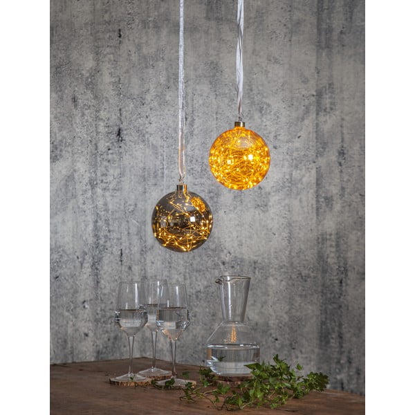 Tmavě šedá vánoční světelná dekorace ø 15 cm Glow – Star Trading-image-1