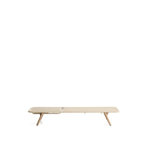 Krémové kovové polohovací zahradní lehátko Dandara – Kave Home-image-3