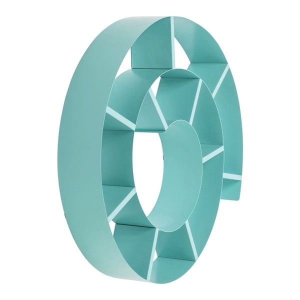 Tyrkysová nástěnná knihovna Kare Design Snail-image-2