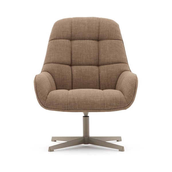 Hnědé otočné křeslo Jaspe – Kave Home-image-2