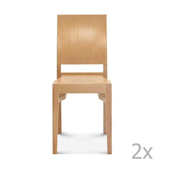 Sada 2 dřevěných židlí Fameg Aslog