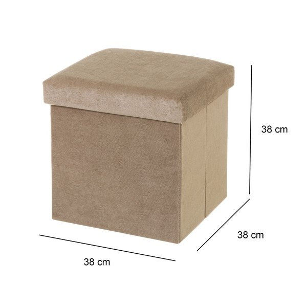 Béžový sametový taburet Velvet – Casa Selección-image-3
