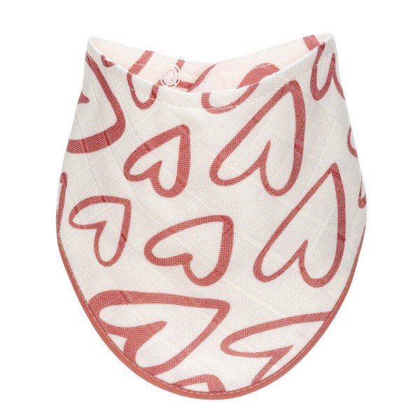 Textilní slintáček T-TOMI Pink Hearts