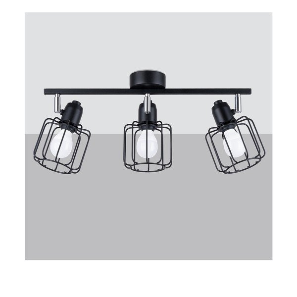Černé stropní svítidlo ø 10 cm Salom – Sollux-image-3