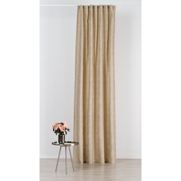 Béžový závěs z žakáru 140x260 cm Marciano – Mendola Fabrics-image-1