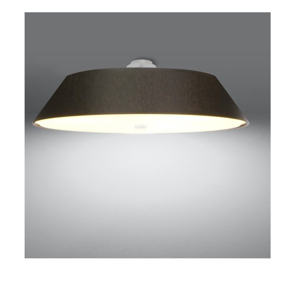 Černé stropní svítidlo s textilním stínidlem ø 70 cm Hektor – Sollux-image-3