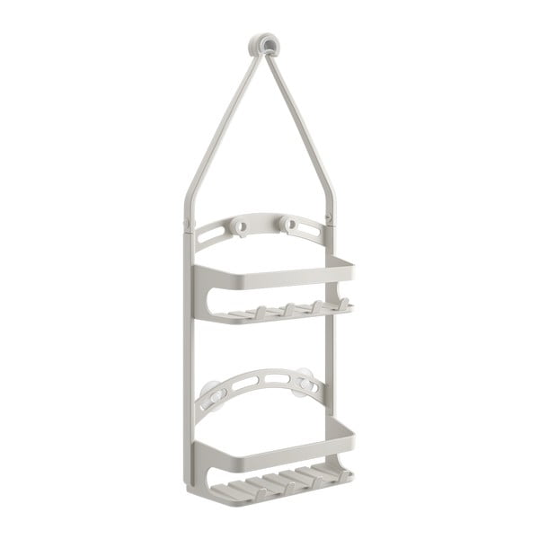 Šedá závěsná plastová koupelnová polička – Metaltex