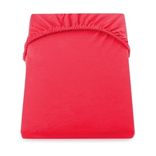 Červené elastické prostěradlo DecoKing Nephrite Red, 140–160 cm