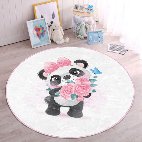 Bílý dětský koberec ø 100 cm Comfort – Mila Home-image-4