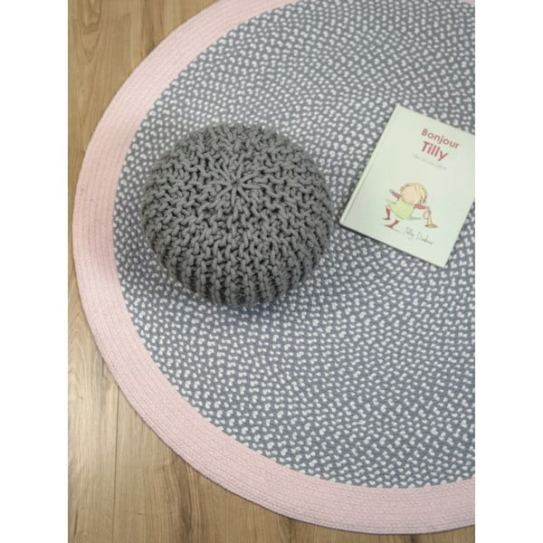 Dětský ručně vyrobený koberec Nattiot Brenda Rose, ∅ 120 cm-image-3