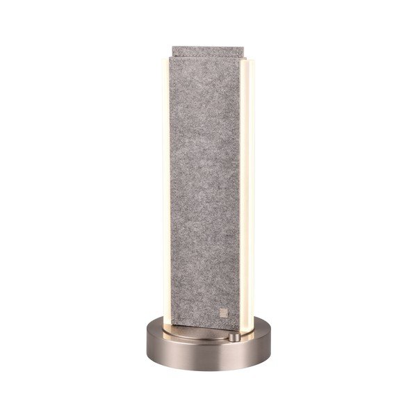 Šedá LED stolní lampa s hlasovým ovládáním/s ovládáním pomocí mobilní aplikace s textilním stínidlem (výška 51 cm) Cicara – CINQUE-image-3