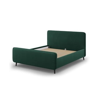 Zelená čalouněná dvoulůžková postel s roštem 180x200 cm Kaia - Micadoni Home