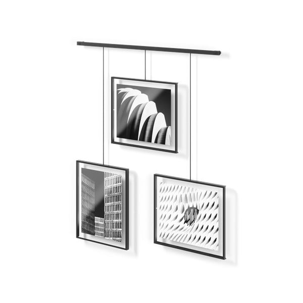 Černé kovové rámečky na zeď v sadě 3 ks 73x82 cm Exhibit – Umbra-image-3