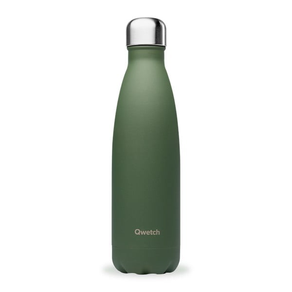 Zelená cestovní nerezová lahev 500 ml Granite - Qwetch
