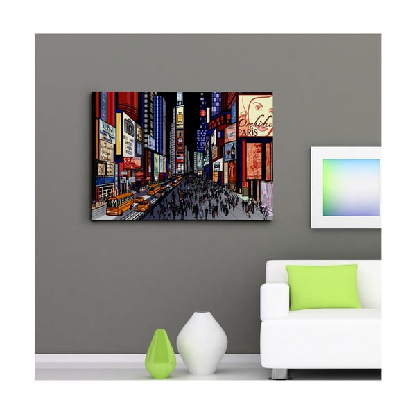 Obraz na plátně Noční Time Square, 50x70 cm