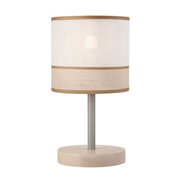 Světle hnědá stolní lampa s textilním stínidlem, výška 30 cm Andrea – LAMKUR