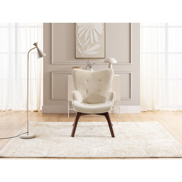 Béžové manšestrové křeslo Niko – Ropez-image-1