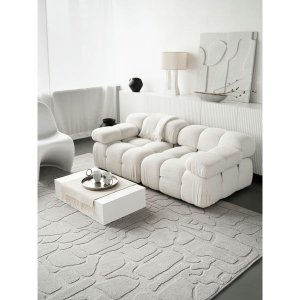 Světle šedý vlněný koberec 200x300 cm Morphic Dunes – Agnella-image-1