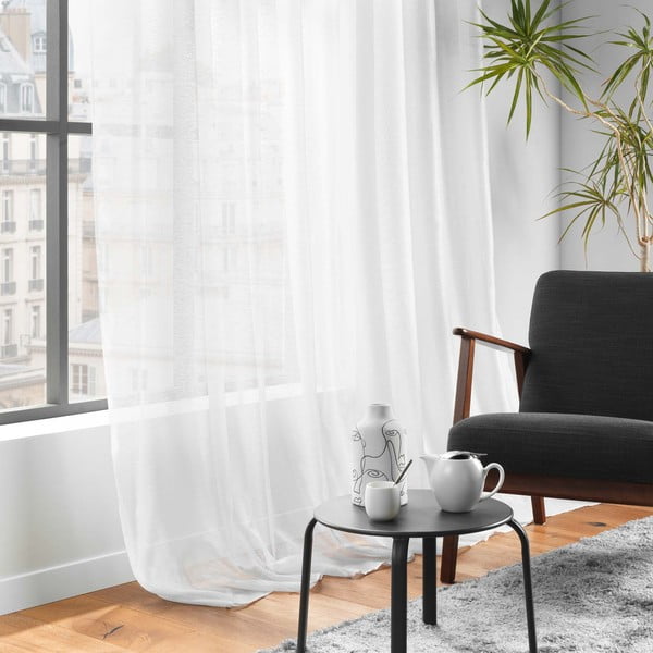 Bílá voálová záclona 400x240 cm Lissea – douceur d'intérieur-image-1