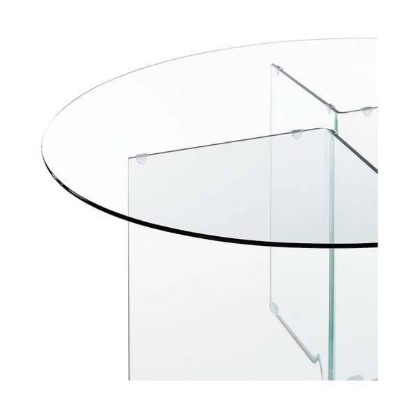 Skleněný kulatý jídelní stůl ø 130 cm Kaya – Tomasucci-image-2