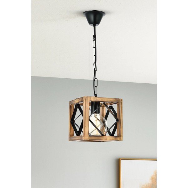 Závěsné svítidlo z jedlového dřeva Zikzak Rustik-image-1