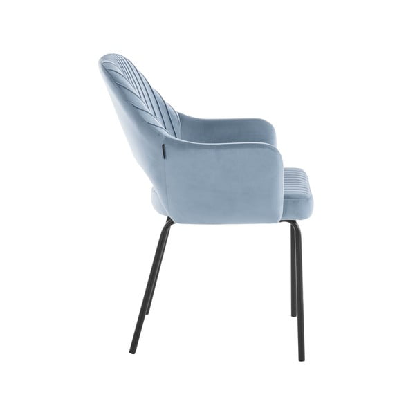 Světle modré sametové jídelní židle v sadě 2 ks Britney - Støraa-image-4