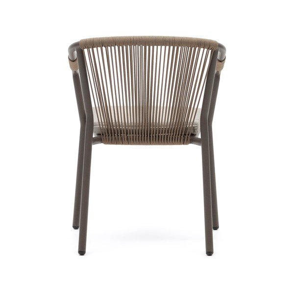 Béžová kovová zahradní židle Xelida – Kave Home-image-4