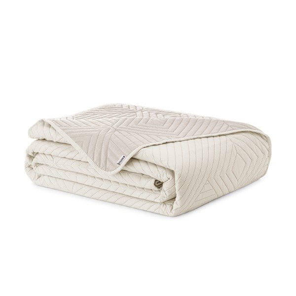 Krémový prošívaný přehoz z mikrovlákna 220x240 cm Softa – Restilo