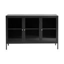 Černá kovová vitrína 132x85 cm Bronco – Unique Furniture