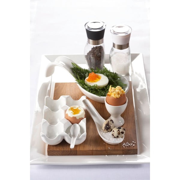 Bílý porcelánový stojan na vajíčka Maxwell & Williams Basic-image-1