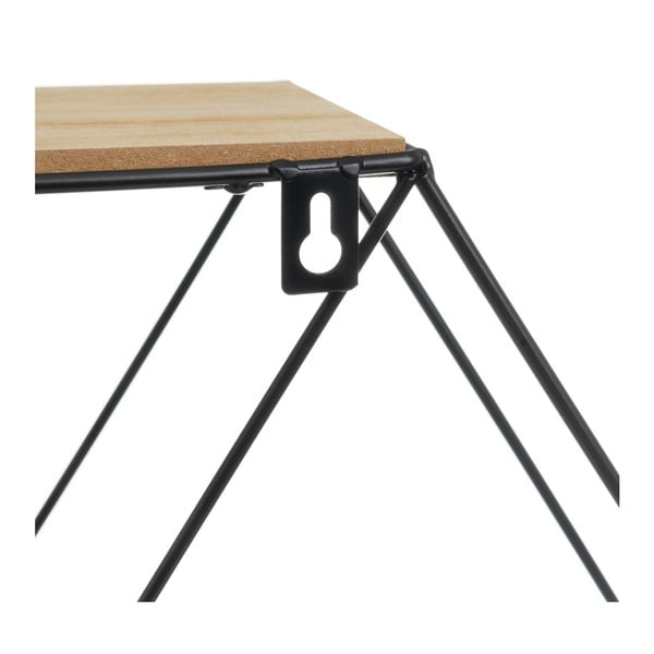 Patrová police v černo-přírodní barvě 50 cm – Casa Selección-image-2