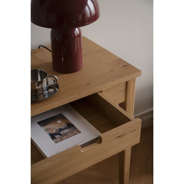 Konzolový stolek s deskou v dubovém dekoru v přírodní barvě 40x110 cm Garrison – Rowico-image-2