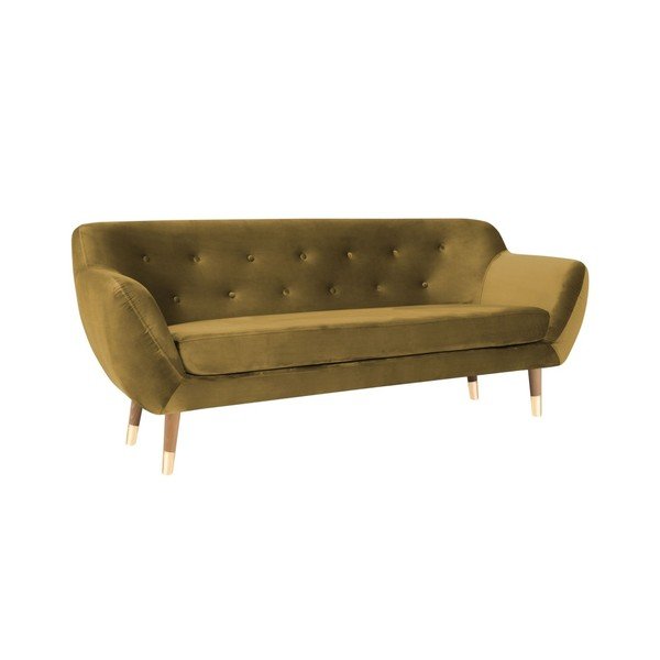 Dvoumístná pohovka ve zlaté barvě Mazzini Sofas Amelie-image-2