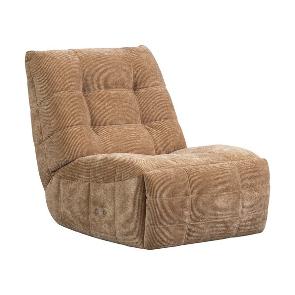 Světle hnědé polohovací manšestrové relaxační křeslo Hein – WOOOD