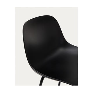 Černá barová židle (výška sedáku 74 cm) Altea – Kave Home