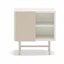 Béžový/krémový matný noční stolek s poličkami Nube – Teulat