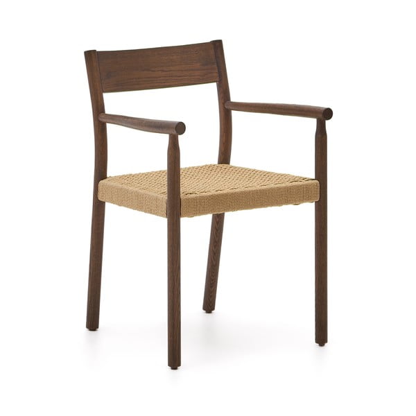 Hnědá/v přírodní barvě jídelní židle z dubového dřeva Yalia – Kave Home