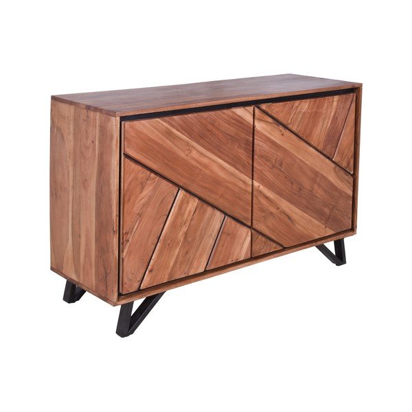 Skříňka z masivu akácie v přírodní barvě 120x78x40 cm Ambala – Interia Home & Living-image-2