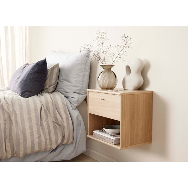 Závěsný noční stolek s poličkami v dekoru dubu Mistral - Hammel Furniture-image-3