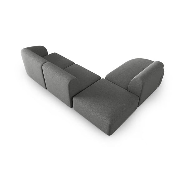 Šedá rohová pohovka, levý roh Shane – Micadoni Home-image-3