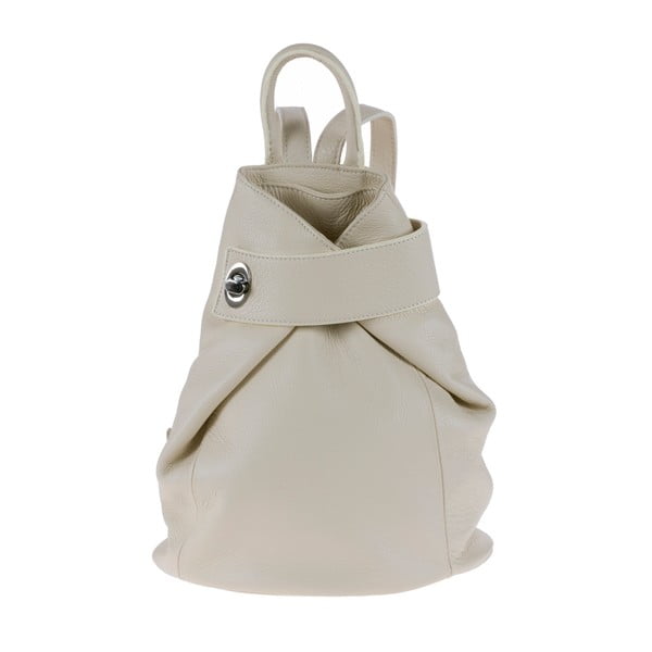 Bílý kožený batoh Pitti Bags Olbia
