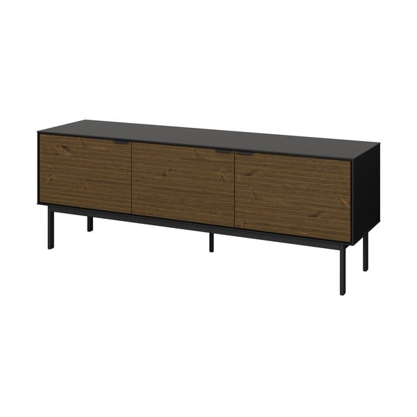 Černý TV stolek v dekoru borovice 150x54 cm Soma - Tvilum-image-2