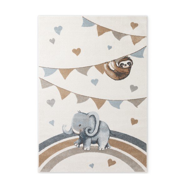 Krémový dětský koberec 160x230 cm Walk like an Elephant Rainbow Party – Villeroy&Boch